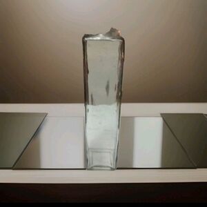 Two Unbranded 12 In. Etched Pasta Glass Containers With Lid